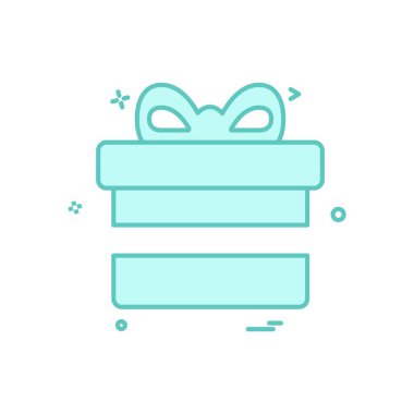 Giftbox simge tasarlamak vektör 