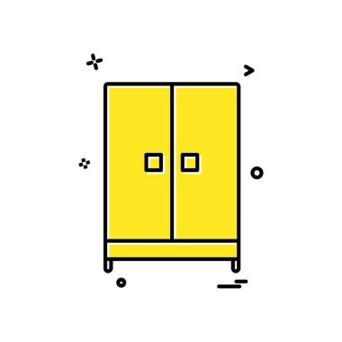Dolap simge tasarlamak vektör 