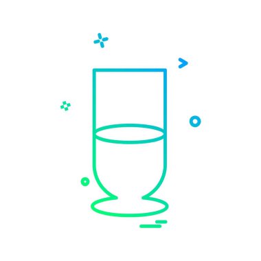 İçki simgesi tasarım, renkli vektör çizim 