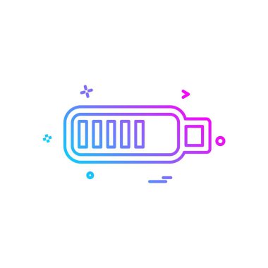 Batarya simgesi tasarım vektörü