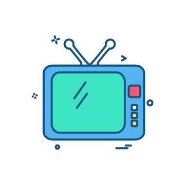TV simgesi tasarım vektörü