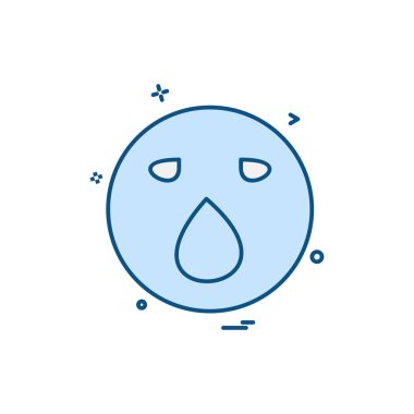 Emoji simgesi tasarım, vektör çizim