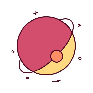 Atom küre simge vektör tasarımı