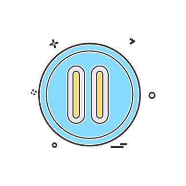 Kullanıcı arayüzü düğmesi simge tasarım vektörü