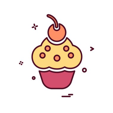 Pasta simge tasarlamak vektör 