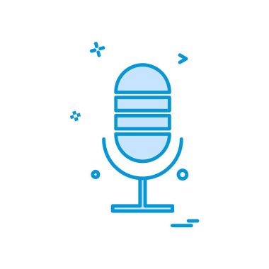 Mikrofon simgesi tasarım vektörü