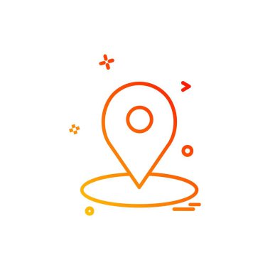 Gezinti simgesi tasarım, renkli vektör çizim