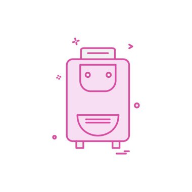 Seyahat çanta simge tasarlamak vektör