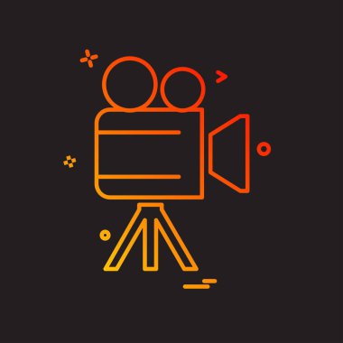 Kamera simgesi tasarım vektörü