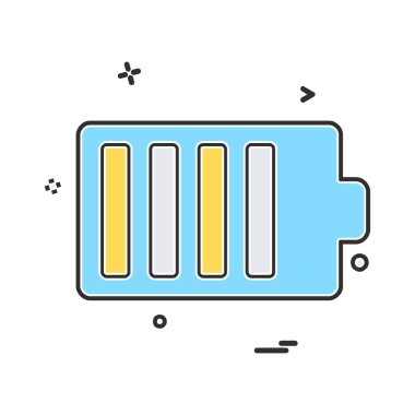 Batarya simgesi tasarım vektörü 