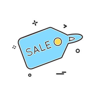 Satılık etiket simge tasarlamak vektör