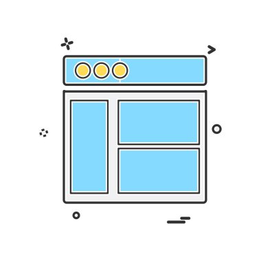 Web düzeni simge tasarım vektörü