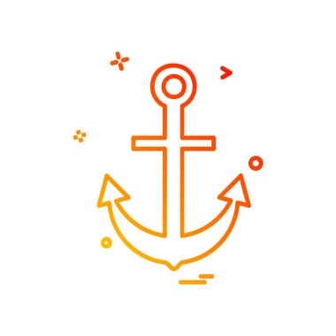 Çapa simgesi tasarım vektörü