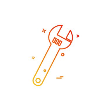 Donanım aracı simgesi tasarım, renkli vektör çizim 