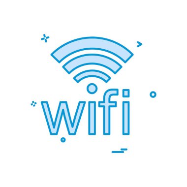 Wifi simge tasarım vektörü