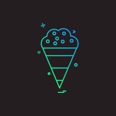 Gıda simgesi tasarım vektörü