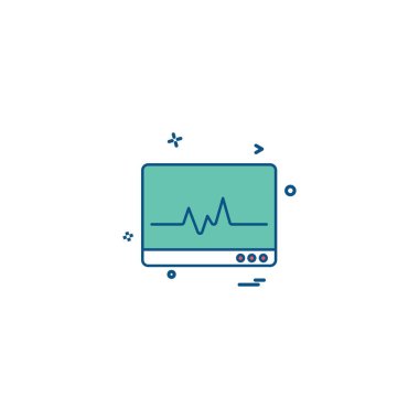 LCD nabız simge vektör desige izleme