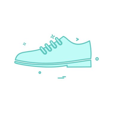 Ayakkabı simgesi tasarım, renkli vektör çizim