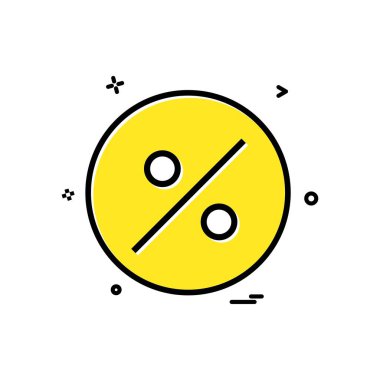 yüzde simge vektör tasarımı