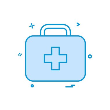 İlk yardım kutusu simge tasarlamak vektör