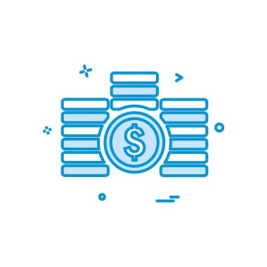 Dolar simgesi tasarım vektörü