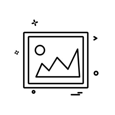 Görüntü simgesi tasarım, renkli vektör çizim