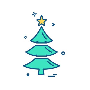 Noel ağacı simge tasarlamak vektör