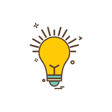 ampul ışık simge vektör tasarımı