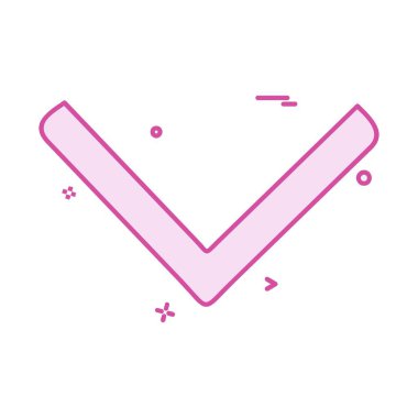 Aşağı ok simgesi tasarım vektörü