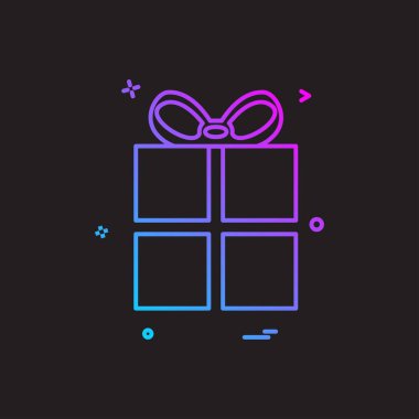 Giftbox simge tasarlamak vektör