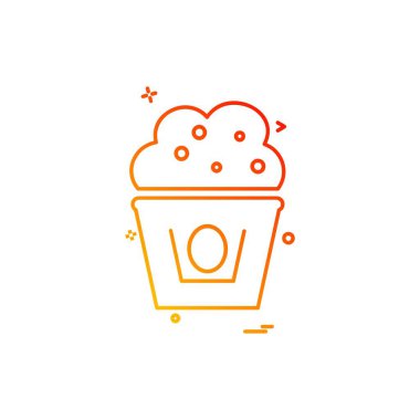 Gıda simgesi tasarım vektörü