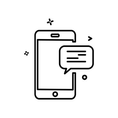 Mobil simge tasarım vektörü