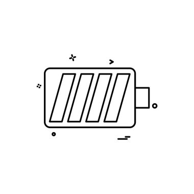 Batarya simgesi tasarım vektörü 