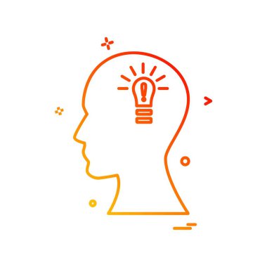 Beyin simge tasarlamak vektör