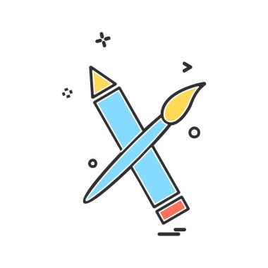 Kalem simgesi tasarım vektörü