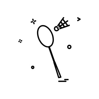 Badminton simge tasarlamak vektör