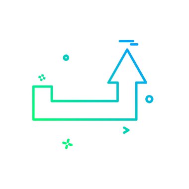 Yukarı ok simgesi tasarım vektörü