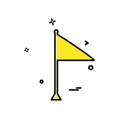 Bayrak simgesi tasarım vektörü