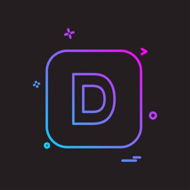 İngilizce alfabe simge tasarlamak vektör 