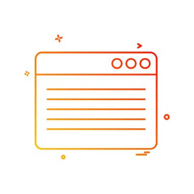 Web yerleşim simgesi tasarım vektörü