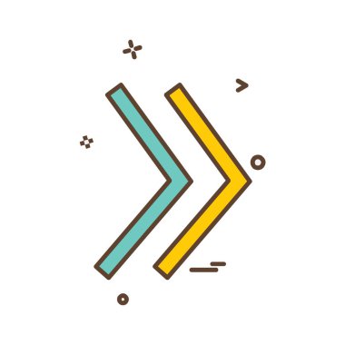 Ok simgesi tasarım vektörü