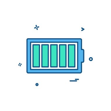 Batarya simgesi tasarım vektörü