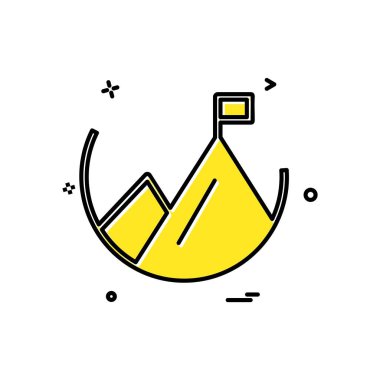 Dağ simge tasarlamak vektör