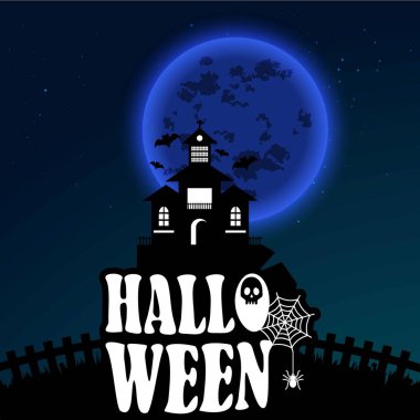 Cadılar Bayramı tatil kartı arka plan renkli vektör çizim 