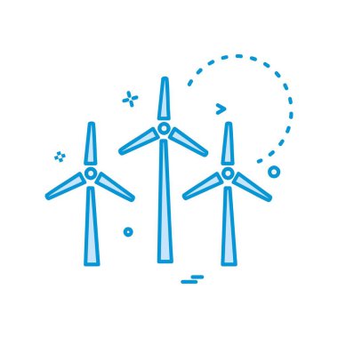 Hava türbini simge tasarlamak, renkli vektör çizim