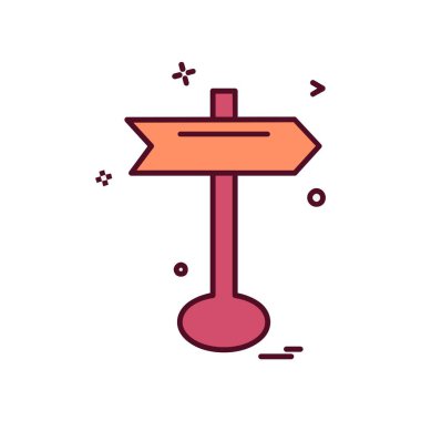 Yön Panosu simgesi tasarım, renkli vektör çizim