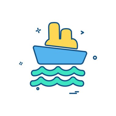 Gemi simge tasarlamak vektör