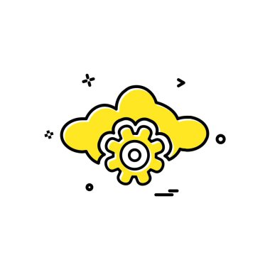 Dişli simge tasarlamak vektör