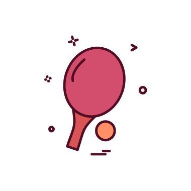 Tablo Tenisi simgesi tasarım vektörü