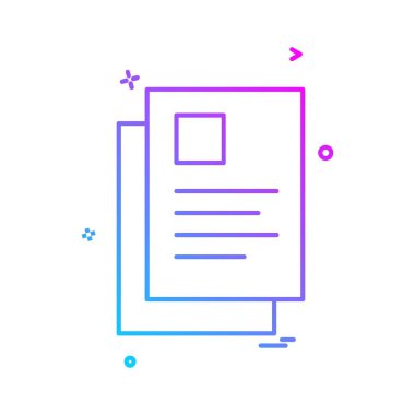 Belge simgesi tasarım vektörü